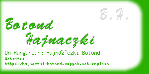 botond hajnaczki business card